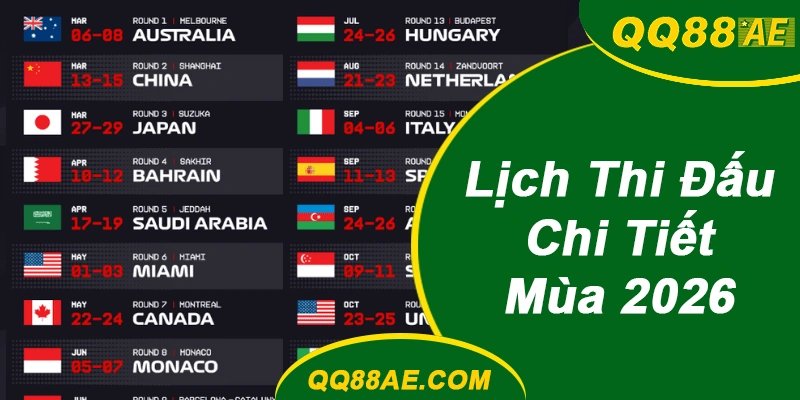 Lịch Thi Đấu Chi Tiết Mùa 2026
